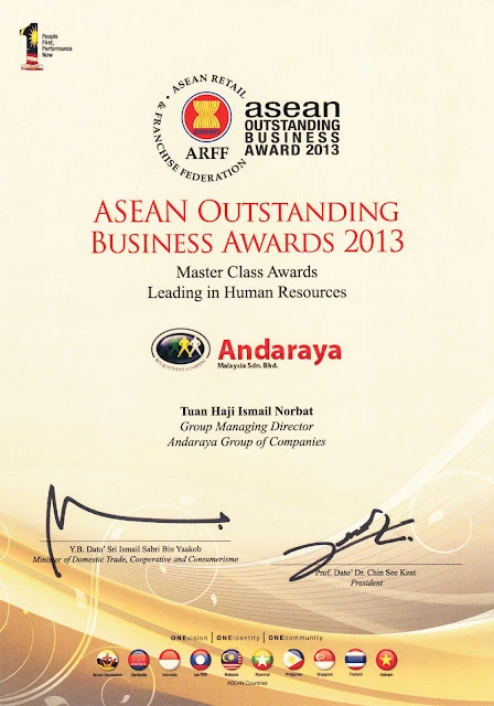 Asean Outstanding Business Awards — Ap Andaraya Sdn Bhd